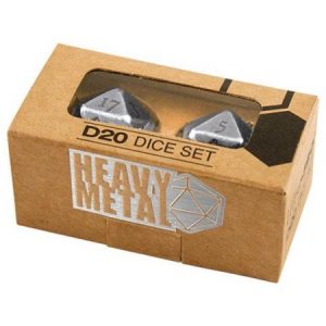 Ultra Pro Heavy Metal Dice 2x D20 Chrome