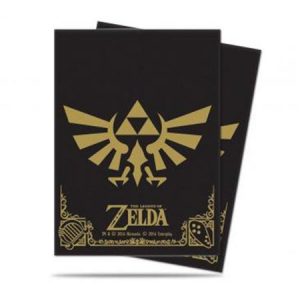 Ultra Pro Deck Protectors Black & Gold Crest Zelda (65 Count)