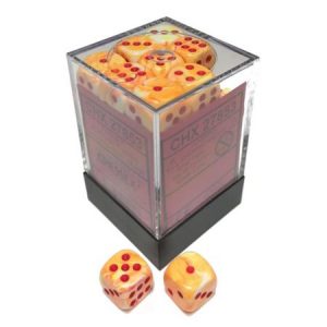 Chessex 12mm D6 Festive Sunburst W/ Red