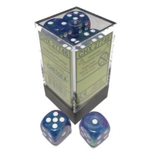 Chessex 16mm D6 Festive Waterlily/White