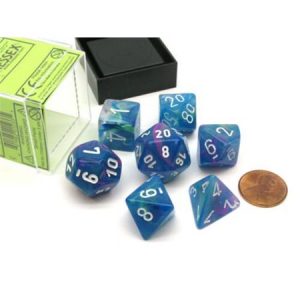 Chessex 7 Die Set Festive Waterlily/White