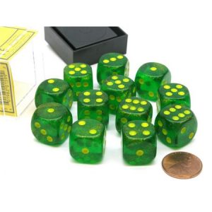 Chessex 16mm D6 Borealis Maple Green/Yellow