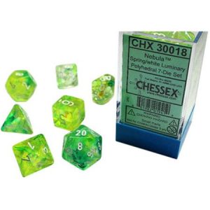 Chessex 7 Die Set Nebula Luminary Spring/White