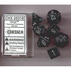 Chessex 7 Die Set Speckled Ninja