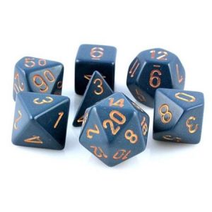Chessex 7 Die Set Opaque Dusty Blue/copper