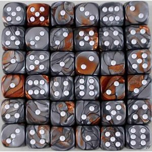 Chessex 12mm D6 Gemini Copper/steel
