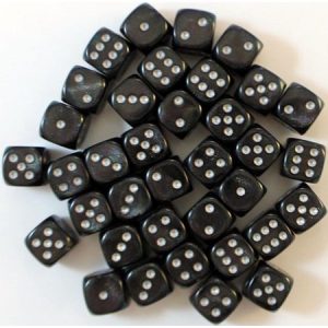 Chessex 12mm D6 Borealis Smoke/Silver