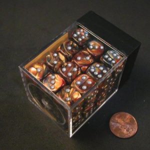 Chessex 12mm D6 Lustrous Gold/Silver