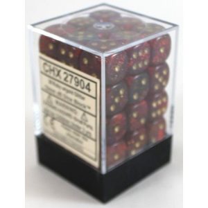 Chessex 12mm D6 Glitter Red/Gold
