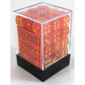 Chessex 12mm D6 Ghostly Glow Orange/Yellow