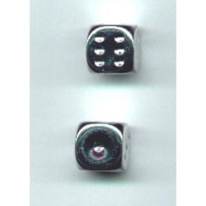 Chessex 16mm D6 Metallic Gold/Silver/Copper/Aluminum (2 Dice)