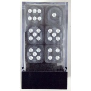 Chessex 16mm D6 Frost Smoke/White