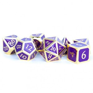 MDG 7-Die Set Metal Gold With Purple Enamel