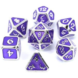 Die Hard Dice 7 Die Set Mythica Platinum Amethyst
