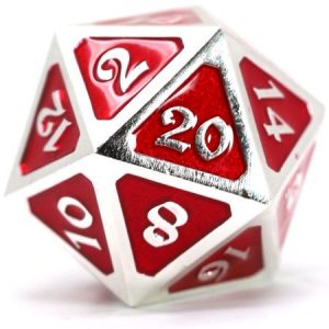 Die Hard Dice D20 Dire Mythica Platinum Ruby