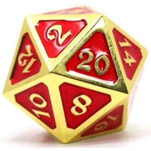 Die Hard Dice D20 Dire Mythica Gold Ruby
