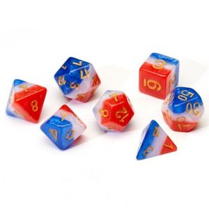 Sirius Dice 7 Count Trans Red White Blue