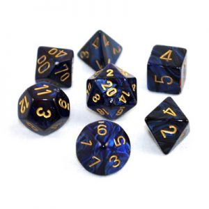 Chessex 7 Die Set Scarab Jade/gold