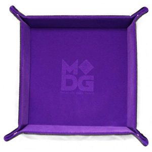 Metallic Dice Games Dice Tray Velvet Folding 10” X 10” Purple