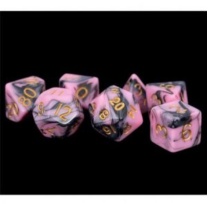 MDG 7-Die Set 16mm Pink/Black With Gold