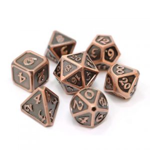 Die Hard Dice 7 Die Set Mythica Battleworn Copper