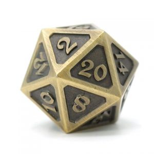 Die Hard Dice D20 Dire Mythica Battleworn Gold