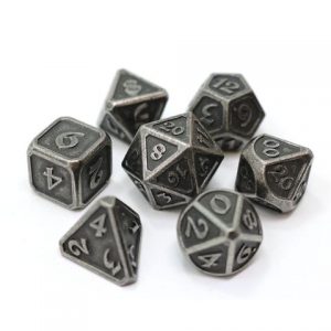 Die Hard Dice 7 Die Set Mythica Dark Silver