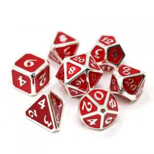 Die Hard Dice 7 Die Set Mythica Platinum Ruby