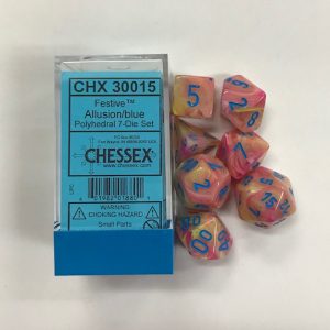 Chessex 7 Die Set Festive Allusion/Blue