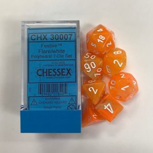 Chessex 7 Die Set Festive Flare/White