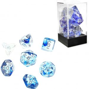 Chessex 7 Die Set Nebula Dark Blue/white