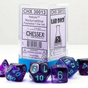 Chessex 7 Die Set Nebula Nocturnal/Blue