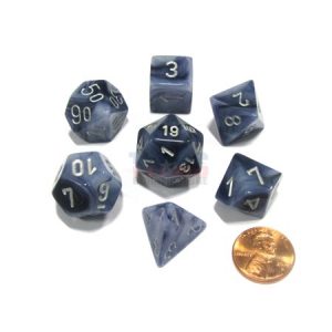 Chessex 7 Die Set Phantom Black/silver
