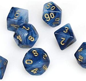 Chessex 7 Die Set Phantom Teal/gold