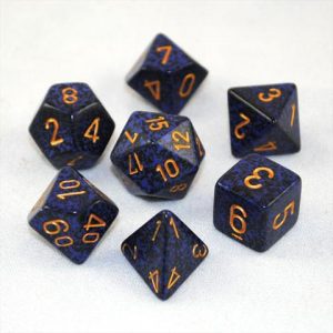 Chessex 7 Die Set Speckled Golden Cobalt
