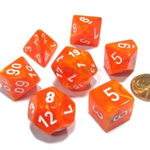 Chessex 7 Die Set Vortex Solar/white