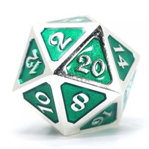 Die Hard Dice D20 Dire Mythica Platinum Emerald
