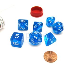 Koplow 7-Die Set Transparent Blue/White