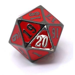 Die Hard Dice D20 Roll Down Sinister Red
