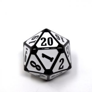 Die Hard Dice D20 Roll Down Sinister White