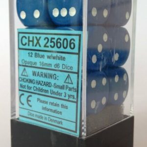 Chessex 16mm D6 Opaque Blue/White