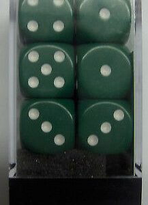 Chessex 16mm D6 Opaque Green/White