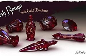 Poly Hero Dice Rogue 7-Dice Set Roguish Rouge