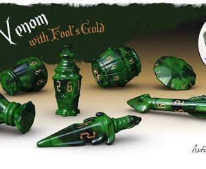 Poly Hero Dice Rogue 7-Dice Set Vicious Venom