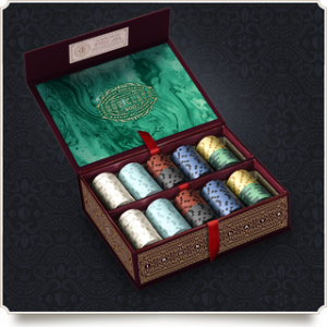 Roxley Iron Clays 200 Poker Chips Printed Box