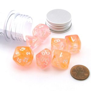 Chessex 7 Die Set Nebula Supernova/White