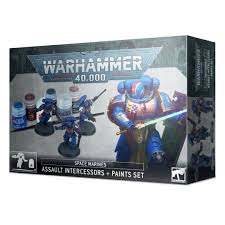 Warhammer 40000 Space Marines Assault Intercessors + Paints Set