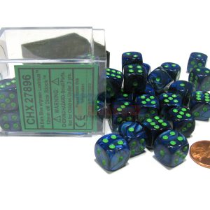 Chessex 12mm D6 Lustrous Dark Blue/Green