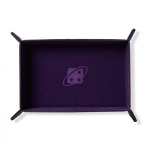 Sirius Dice Rectangle Folding Dice Tray Purple With Copper Buttons