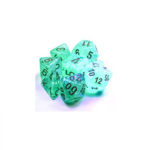Chessex 7 Die Set Borealis Luminary Light Green/gold